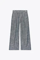 PANTALON WIDE LEG À PINCES