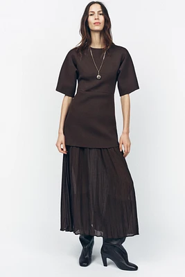PLEATED COMBINATION DRESS