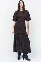 PLEATED COMBINATION DRESS