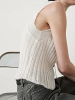 Wool blend knit top
