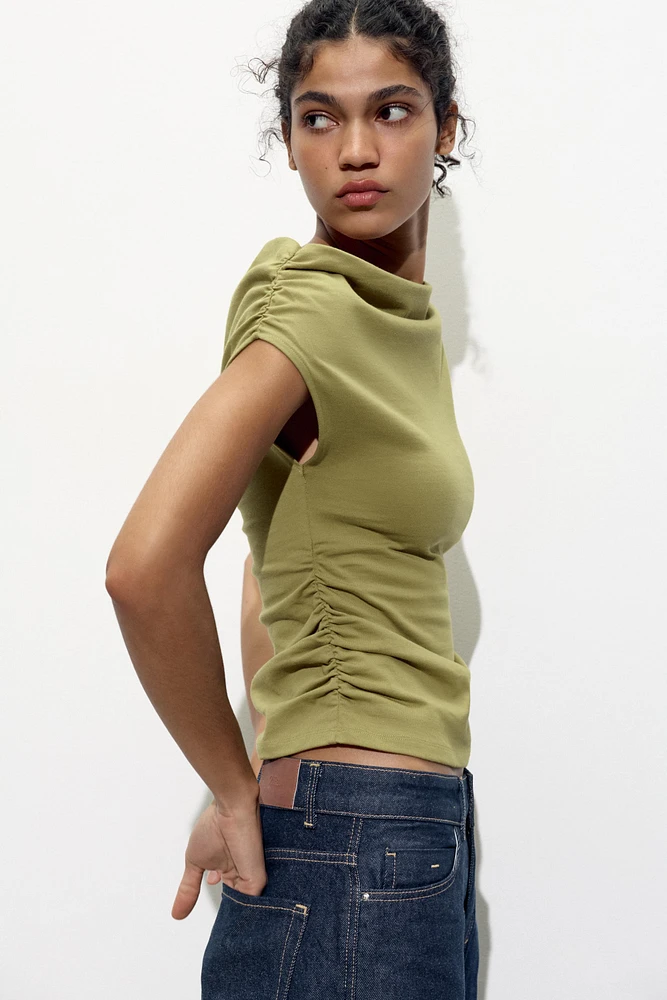 T-SHIRT ASYMÉTRIQUE DRAPÉ