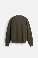 RELAXED FIT COTTON BLEND CARDIGAN