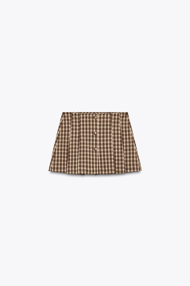 JUPE-SHORT À CARREAUX