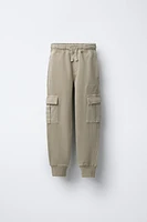 EMBROIDERED CARGO JOGGER PANTS