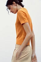 BASIC KNIT POLO TOP