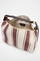 STRIPED FABRIC CITY BAG