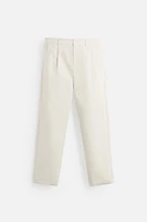 PANTALON STRAIGHT FIT À PLIS