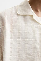 OPENWORK TEXTURED SHIRT
