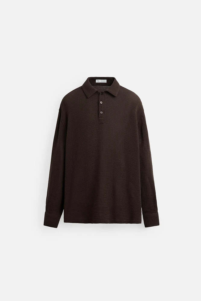 TEXTURED POLO SHIRT