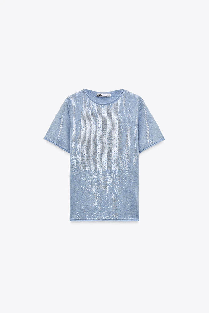 SEQUIN KNIT TOP