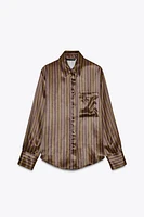 STRIPED SATIN SHIRT
