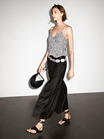 Jupe-culotte longue lin
