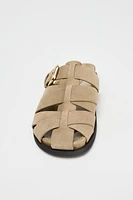 SUEDE FISHERMAN SANDALS