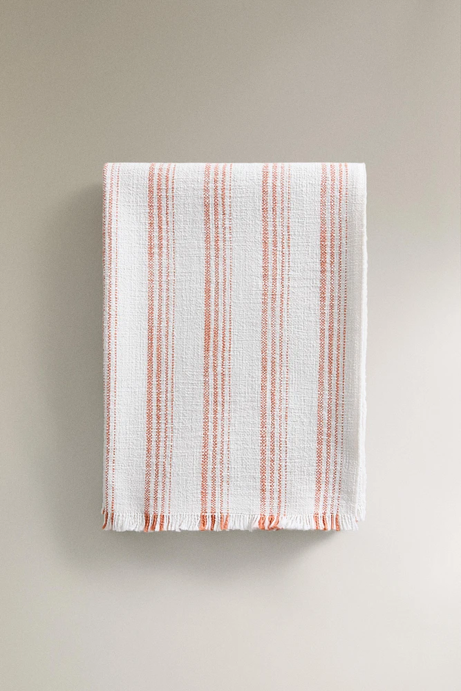 STRIPED COTTON BLANKET