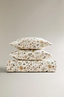 FLORAL PRINT SATEEN DUVET COVER