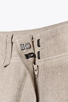STRAIGHT LEG HERRINGBONE PANTS