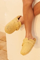RAFFIA EFFECT CLOGS