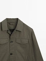 Veste coton et lin avec poches
