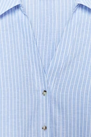 CHEMISE MANCHES LARGES AVEC LIN