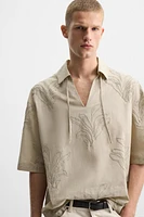 LEAF EMBROIDERED SHIRT