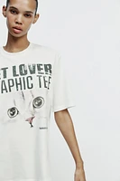 CAT T-SHIRT WITH TEXT