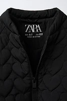 QUILTED HEART BOMBER JACKET