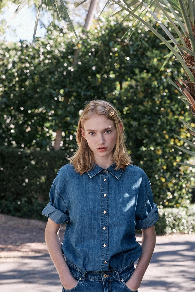 Z1975 BELTED DENIM SHIRT