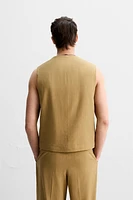LIMITED EDITION LINEN-LYOCELL RELAXED FIT VEST