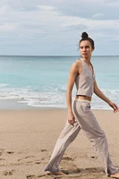 PANTALON DE PYJAMA À RAYURES CONTRASTÉES