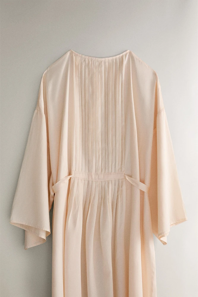 ROBE DE CHAMBRE SATIN PLISSÉ