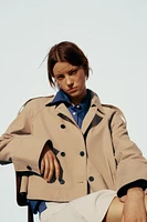 SHORT CAPE TRENCH COAT