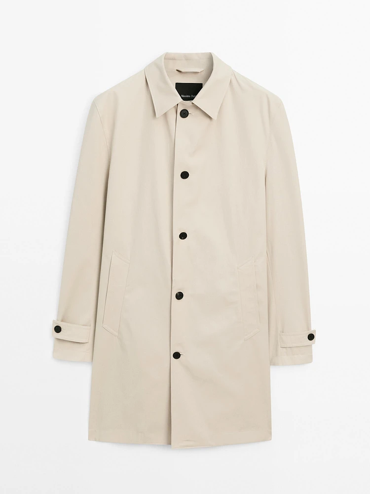 100% cotton trench coat