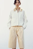 CONTRAST COLLAR WAXED JACKET