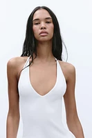 ROBE BIMATIÈRE À ENCOLURE AMÉRICAINE