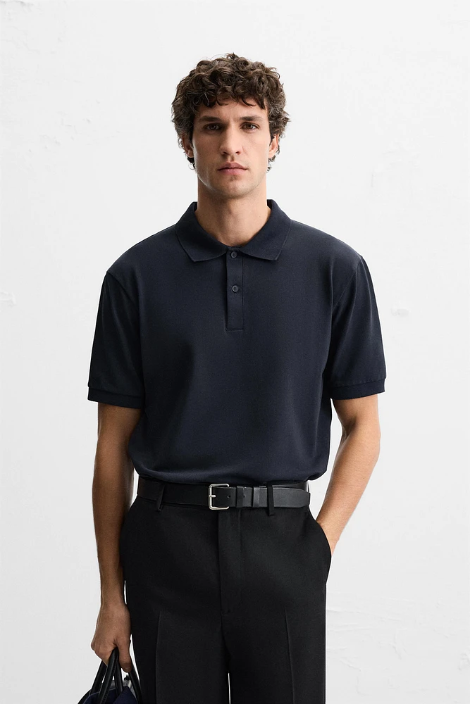 BASIC TEXTURED WEAVE PIQUÉ POLO