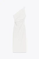 ASYMMETRIC MIDI DRESS