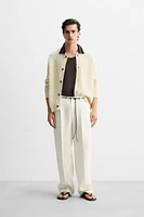 CONTRAST COLLAR CARDIGAN