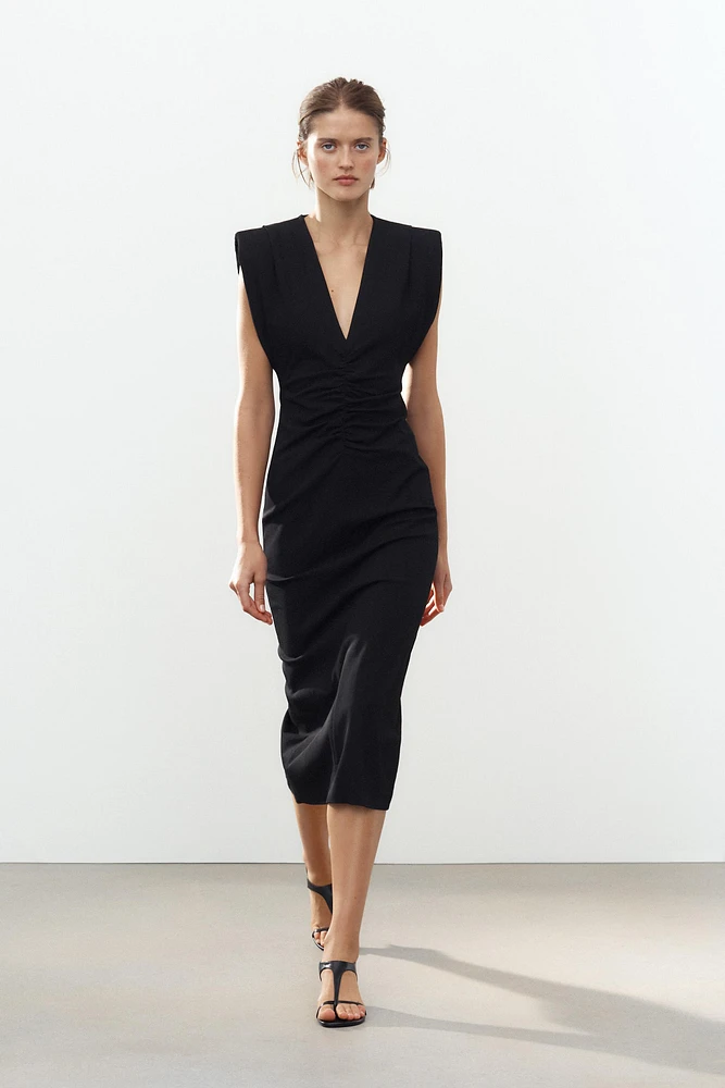 ROBE MI-LONGUE À ÉPAULETTES COLLECTION ZW