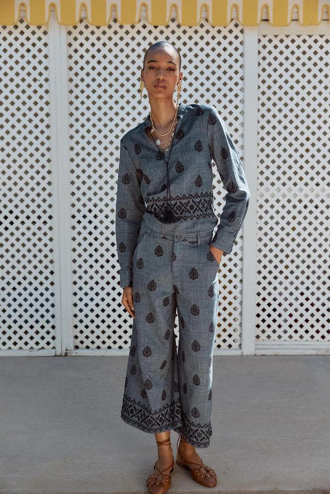 EMBROIDERED CULOTTES