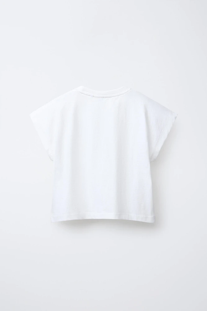 CROPPED T-SHIRT AND PRINTED BERMUDA SET