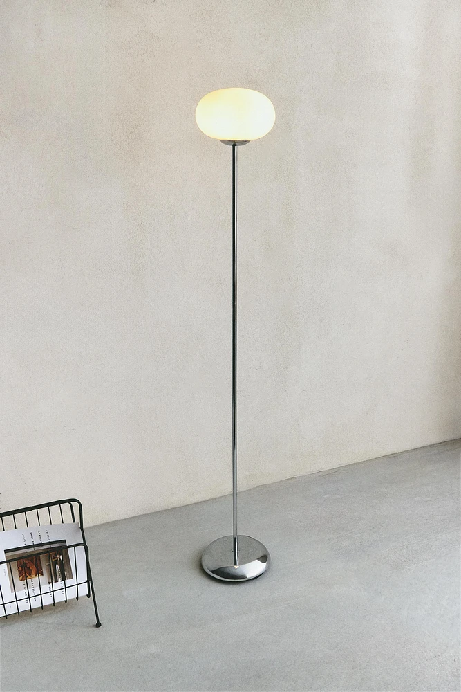 LAMPE DE SOL VERRE ET MÉTAL