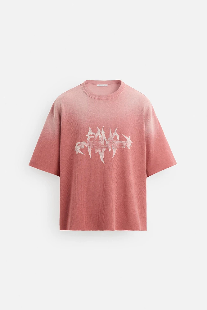 PRINTED KNIT T-SHIRT