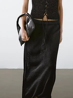 Cutwork midi skirt