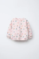 CHERRY PRINT SWEATSHIRT