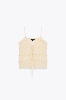 RUFFLED KNIT TOP