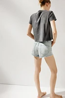 WASHED T-SHIRT WITH TEXT