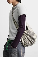 WORN-EFFECT FABRIC BAG