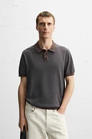 POLO EN MAILLE JACQUARD À RAYURES