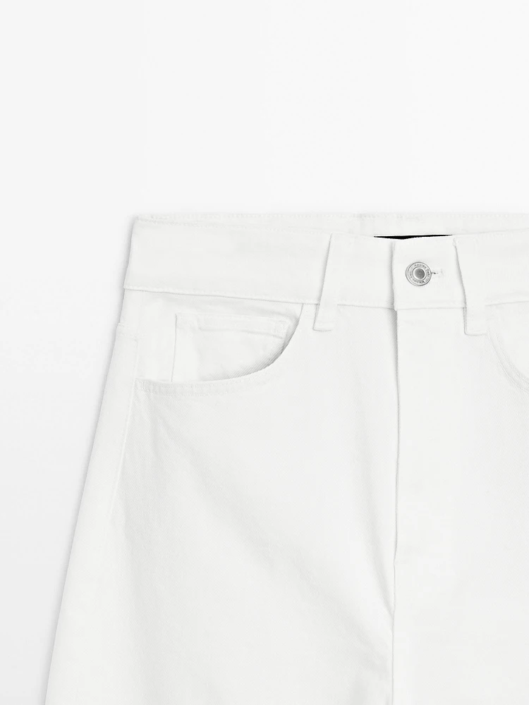 Jean barrel en coton mélangé