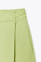 BELTED SUIT PANTS